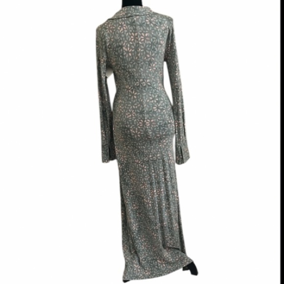 🆕 Free People Shayla Wrap Midi Dress Mint Combo Color Size Small - Picture 6 of 12
